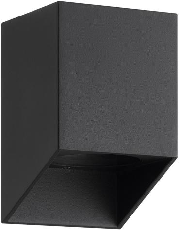 Nordlux Nico Square Wandleuchte, Downlight, GU10, IP54, dimmbar, schwarz (2518451003)