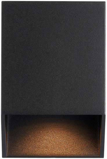 Nordlux Nico Square Wandleuchte, Downlight, GU10, IP54, dimmbar, schwarz (2518451003)