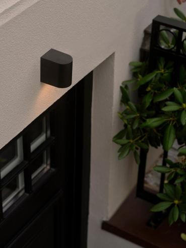 Nordlux Dion Single Wandleuchte, GU10, 25W, IP44, schwarz (2518001003)