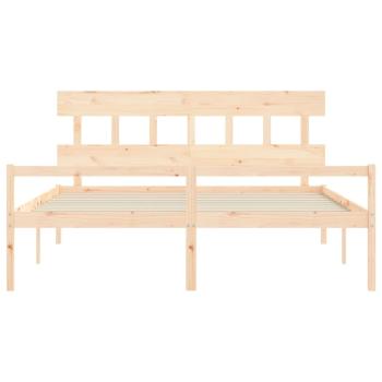 Seniorenbett mit Kopfteil 200x200 cm Massivholz