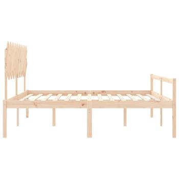 Seniorenbett mit Kopfteil 200x200 cm Massivholz