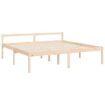 Seniorenbett mit Kopfteil 200x200 cm Massivholz