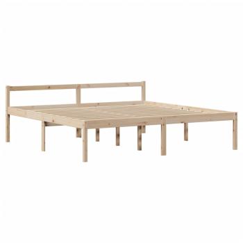 Massivholzbett mit Regal ohne Matratze 180x200 cm Kiefernholz