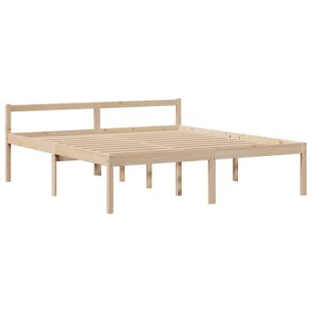 Massivholzbett mit Regal ohne Matratze 180x200 cm Kiefernholz