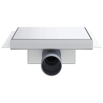 2 in 1 Duschablauf Silber 20 x 20 cm Edelstahl 304