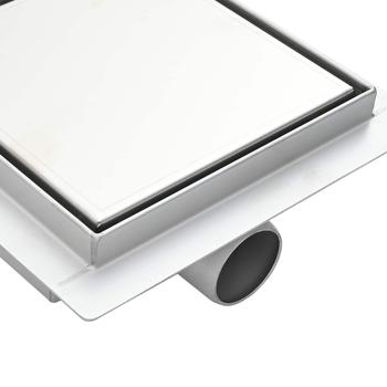 2 in 1 Duschablauf Silber 20 x 20 cm Edelstahl 304