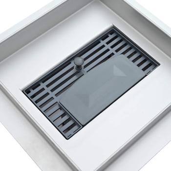 2 in 1 Duschablauf Silber 20 x 20 cm Edelstahl 304