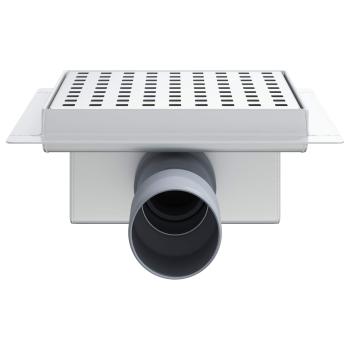 2 in 1 Duschablauf Silber 15 x 15 cm Edelstahl 304