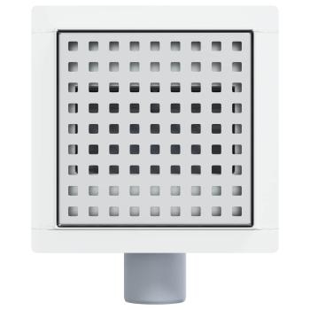 2 in 1 Duschablauf Silber 15 x 15 cm Edelstahl 304