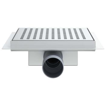 2 in 1 Duschablauf Silber 20 x 20 cm Edelstahl 304