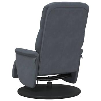 Massage Relaxsessel Dunkelgrau 91 x 71 x 105.5 cm Samt
