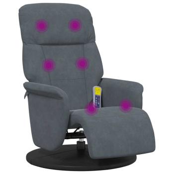 Massage Relaxsessel Dunkelgrau 91 x 71 x 105.5 cm Samt