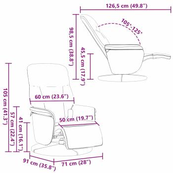 Massage Relaxsessel Schwarz 91 x 71 x 105.5 cm Samt