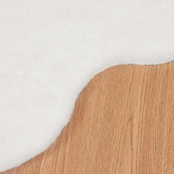 Kunstfell Hasen Teppich Olite Weiß 80 x 120 cm Polyester