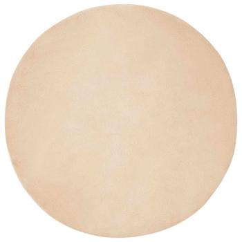 Kunstfell Hasen Teppich Olite Beige Ø 100 cm Polyester