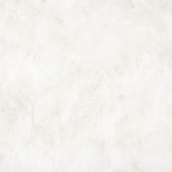 Rutschfester Teppich aus Kunstkaninchenfell OLITE Creme