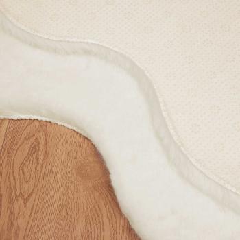 Kunstfell Hasen Teppich Olite Creme 50 x 80 cm Polyester