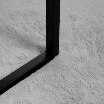 Kunstfell Hasen Teppich Olite Grau 60 x 110 cm Polyester