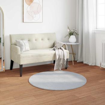 ARDEBO.de - Rutschfester Teppich aus Kunstkaninchenfell OLITE Grau Ø 80 cm