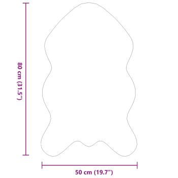 Rutschfester Teppich aus Kunstkaninchenfell OLITE Grau