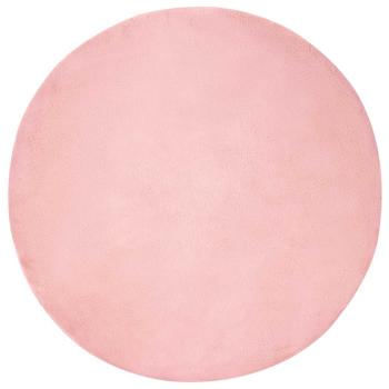 Kunstfell Hasen Teppich Olite Rosa Ø 80 cm Polyester