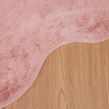 Kunstfell Hasen Teppich Olite Rosa 80 x 120 cm Polyester