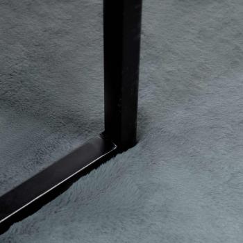 Kunstfell Hasen Teppich Olite Anthrazit 60 x 90 cm Polyester