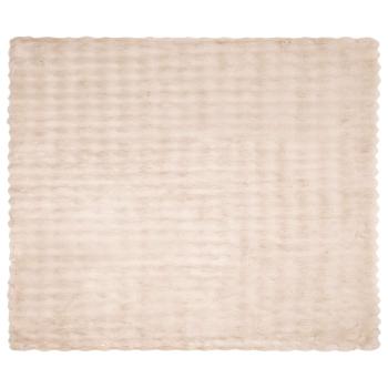 Kunstfell Kaninchenfell Decke Beige 220 x 240 cm Polyester