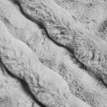 Kunstfell Kaninchenfell Decke Grau 150 x 220 cm Polyester