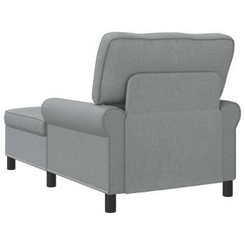 Lounge-Liege mit Kissen Hellgrau 91 x 157 x 91 cm Stoff