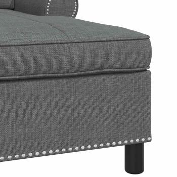 Lounge-Liege mit Kissen Dunkelgrau 91 x 157 x 91 cm Stoff