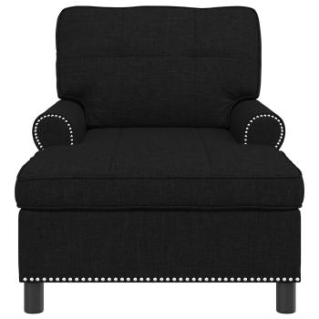 Lounge-Liege mit Kissen Schwarz 91 x 157 x 91 cm Stoff