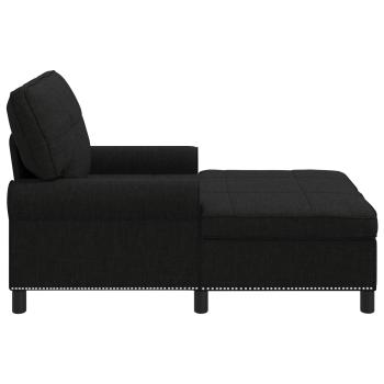 Lounge-Liege mit Kissen Schwarz 91 x 157 x 91 cm Stoff