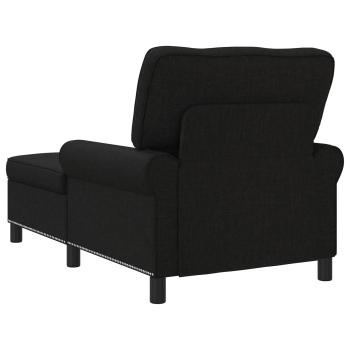 Lounge-Liege mit Kissen Schwarz 91 x 157 x 91 cm Stoff