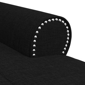 Lounge-Liege mit Kissen Schwarz 91 x 157 x 91 cm Stoff