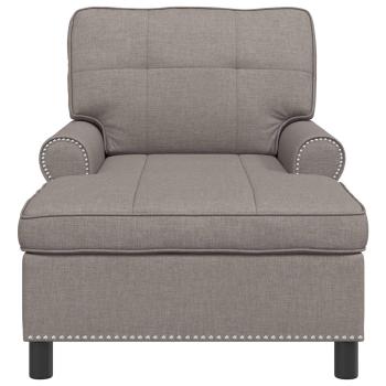 Lounge-Liege mit Kissen Taupe 91 x 157 x 91 cm Stoff