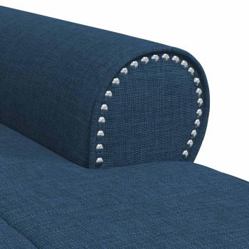 Lounge-Liege mit Kissen Blau 91 x 157 x 91 cm Stoff