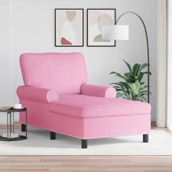 ARDEBO.de - Lounge-Liege mit Kissen Rosa 91 x 157 x 91 cm Stoff
