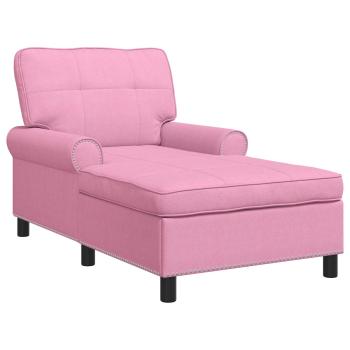 Lounge-Liege mit Kissen Rosa 91 x 157 x 91 cm Stoff