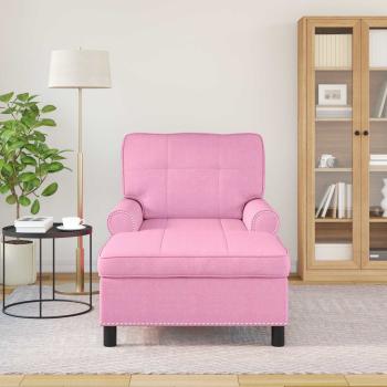 Lounge-Liege mit Kissen Rosa 91 x 157 x 91 cm Stoff