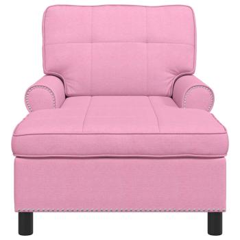 Lounge-Liege mit Kissen Rosa 91 x 157 x 91 cm Stoff