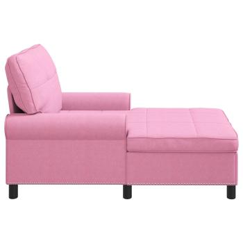 Lounge-Liege mit Kissen Rosa 91 x 157 x 91 cm Stoff