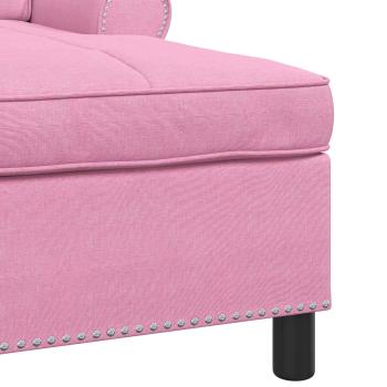 Lounge-Liege mit Kissen Rosa 91 x 157 x 91 cm Stoff