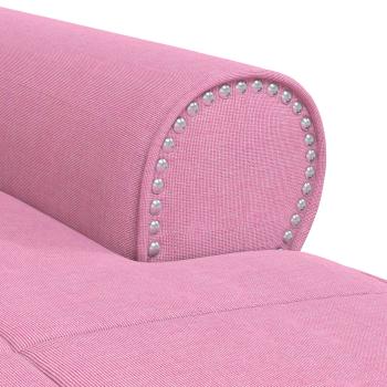 Lounge-Liege mit Kissen Rosa 91 x 157 x 91 cm Stoff
