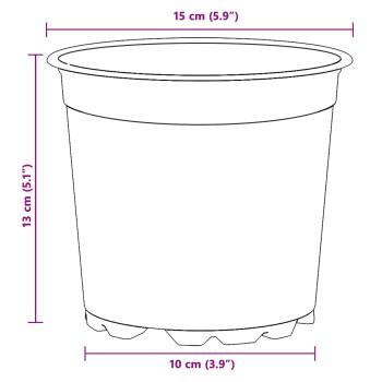 Blumentopf 50 pcs Keramik Ø 15 x 12,5 cm Kunststoff