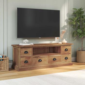 TV-Ständer Braun 110 x 30 x 40 cm Massivholz Teak
