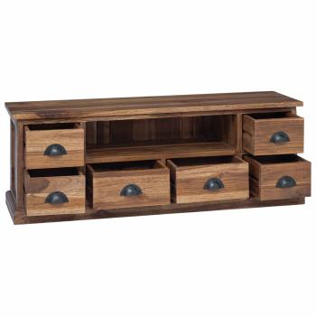 TV-Ständer Braun 110 x 30 x 40 cm Massivholz Teak