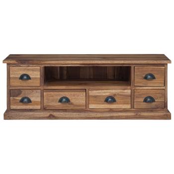 TV-Ständer Braun 110 x 30 x 40 cm Massivholz Teak