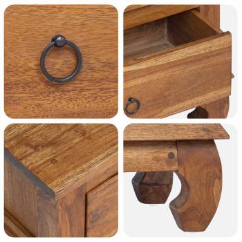 TV-Ständer Braun 110 x 35 x 40 cm Massivholz Teak