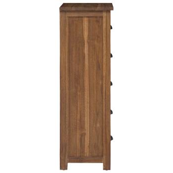 Kommode mit Schubladen Braun 45 x 35 x 110 cm Massivholz Teak